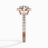 Traditional Halo Pave Engagement Ring