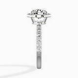 Traditional Halo Pave Engagement Ring