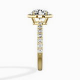 Traditional Halo Pave Engagement Ring