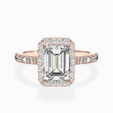 Traditional Halo Pave Engagement Ring