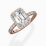 Traditional Halo Pave Engagement Ring