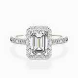 Traditional Halo Pave Engagement Ring