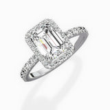 Traditional Halo Pave Engagement Ring