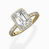 Traditional Halo Pave Engagement Ring