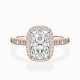 Traditional Halo Pave Engagement Ring