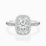 Traditional Halo Pave Engagement Ring