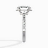 Traditional Halo Pave Engagement Ring