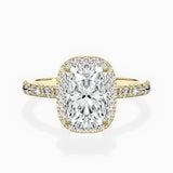 Traditional Halo Pave Engagement Ring