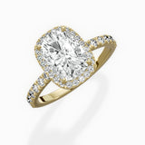 Traditional Halo Pave Engagement Ring