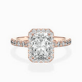 Traditional Halo Pave Engagement Ring
