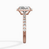 Traditional Halo Pave Engagement Ring