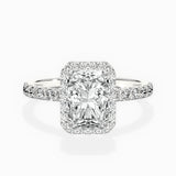 Traditional Halo Pave Engagement Ring