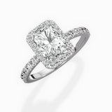 Traditional Halo Pave Engagement Ring