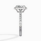 Traditional Halo Pave Engagement Ring
