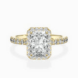 Traditional Halo Pave Engagement Ring