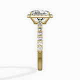Traditional Halo Pave Engagement Ring