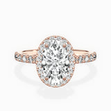 Traditional Halo Pave Engagement Ring