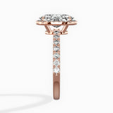 Traditional Halo Pave Engagement Ring