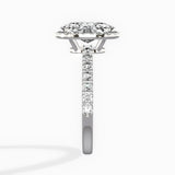 Traditional Halo Pave Engagement Ring