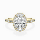 Traditional Halo Pave Engagement Ring
