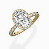Traditional Halo Pave Engagement Ring