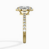 Traditional Halo Pave Engagement Ring