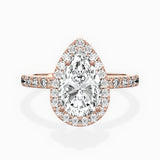 Traditional Halo Pave Engagement Ring