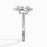 Traditional Halo Pave Engagement Ring