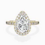 Traditional Halo Pave Engagement Ring