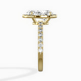 Traditional Halo Pave Engagement Ring