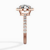 Traditional Halo Pave Engagement Ring
