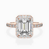 Traditional Halo Pave Engagement Ring