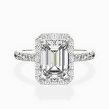 Traditional Halo Pave Engagement Ring