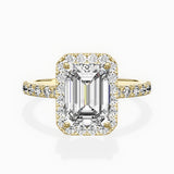 Traditional Halo Pave Engagement Ring