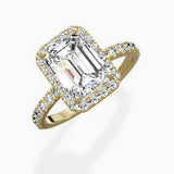 Traditional Halo Pave Engagement Ring