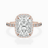 Traditional Halo Pave Engagement Ring