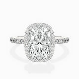 Traditional Halo Pave Engagement Ring
