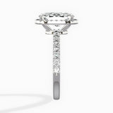 Traditional Halo Pave Engagement Ring