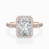 Traditional Halo Pave Engagement Ring