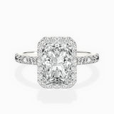 Traditional Halo Pave Engagement Ring