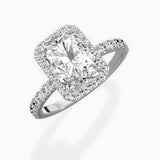 Traditional Halo Pave Engagement Ring