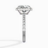 Traditional Halo Pave Engagement Ring