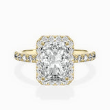 Traditional Halo Pave Engagement Ring