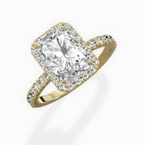 Traditional Halo Pave Engagement Ring