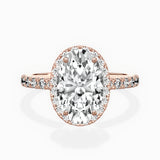 Traditional Halo Pave Engagement Ring