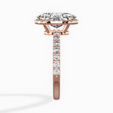 Traditional Halo Pave Engagement Ring