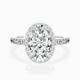 Traditional Halo Pave Engagement Ring