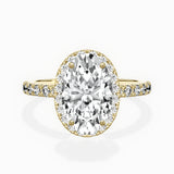 Traditional Halo Pave Engagement Ring