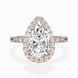 Traditional Halo Pave Engagement Ring