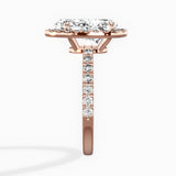 Traditional Halo Pave Engagement Ring